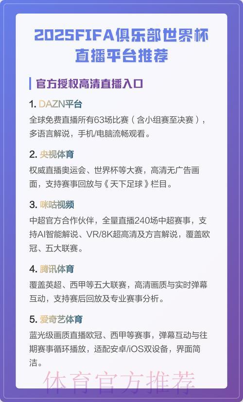世界杯官方正版直播软件精选推荐